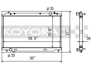 Koyorad alloy radiator - Nissan 350z (VQ35HR) 06-09