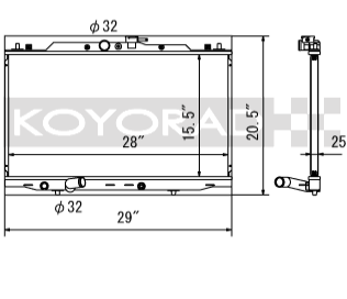 Koyorad alloy radiator - Honda Accord Euro CL 02-08
