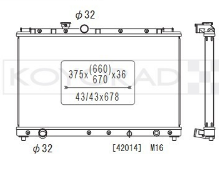 Koyorad alloy radiator - Totota Altezza SXE10 3SGE 98-05