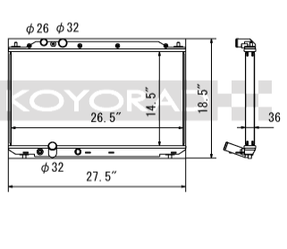 Koyorad alloy radiator - Honda Civic FD 2.0L 06-11