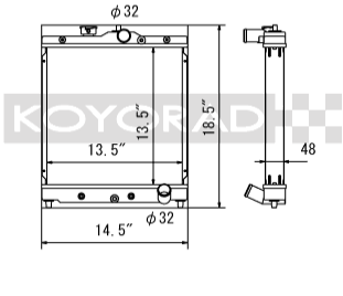 Koyorad alloy radiator - Honda Civic EG / EK 91-00 DOHC
