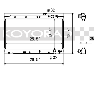 Koyorad alloy radiator - Honda Integra DC2 94-01