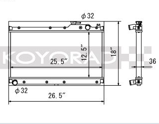 Koyorad alloy radiator - Mazda MX5 NA 89-98