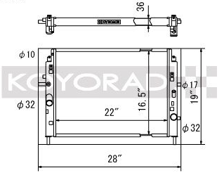 Koyorad alloy radiator - Mazda MX5 NC 05-14