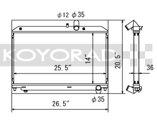 Koyorad alloy radiator - Mazda RX8 04-08