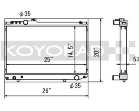 Koyorad alloy radiator - Toyota Supra MA70 7MGE / 7MGTE 86-92