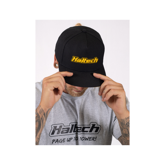 Haltech snapback hat - black with yellow