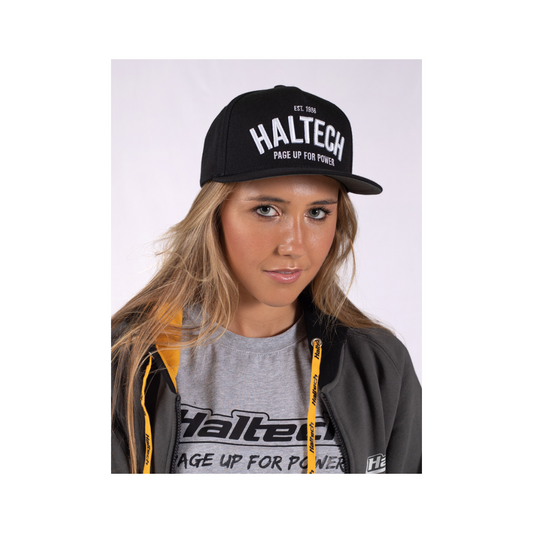 Haltech snapback hat - black with white