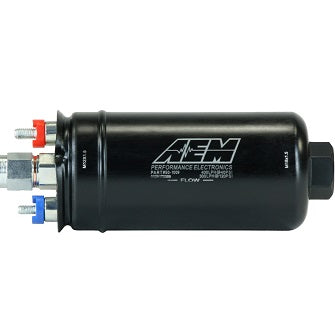 AEM 400 lph external fuel pump - m18x1.5 inlet, m12x1.5 outlet