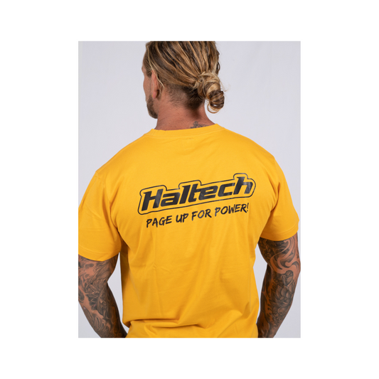 Haltech 'classic' tee shirt - yellow