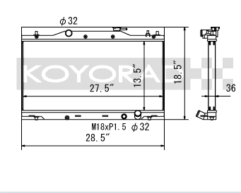Koyorad alloy radiator - Honda Integra DC5 (incl Type R) 01-07