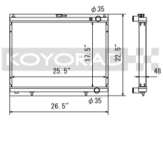 Koyorad alloy radiator - Nissan Skyline R34 gtr 98-00