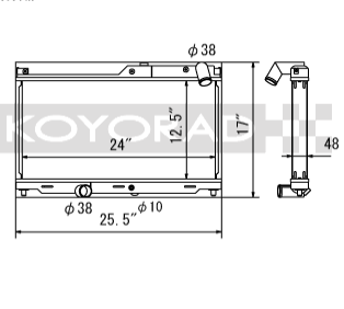 Koyorad alloy radiator - Mazda RX7 FD S6 dual pass 92-95