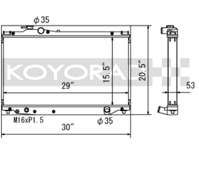 Koyorad alloy radiator - Toyota Supra JZA80 93-98